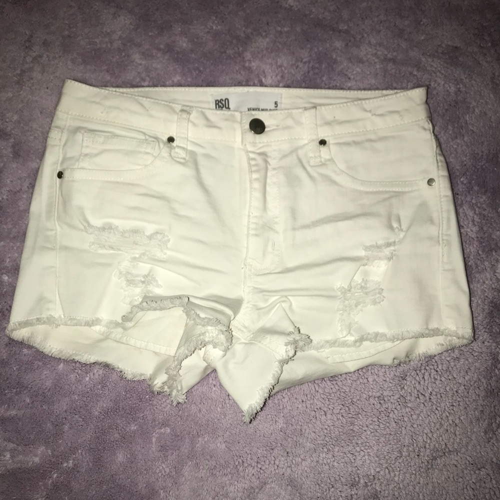 White Denim Shorts